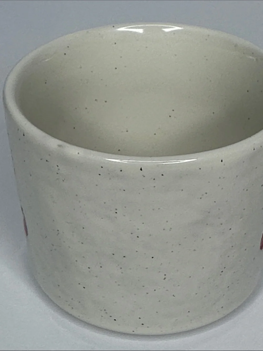 Crate&Barrel Cream Holiday Mug with Red and Green Elf Accents